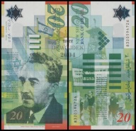 BNA - IZRAEL 20 Sheqalim 2008 nr 8320594726 # P64 # POLIMER # VF