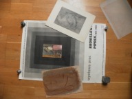 BRONISŁAWA PIPREK PLAKAT I DWA RYSUNKI KREDKA WĘGIEL