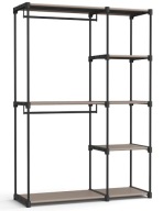 Szafa materiałowa garderoba na ubrania – drążek półki składana SONGMICS