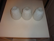 Klosze szklane PRL do żyrandola komplet