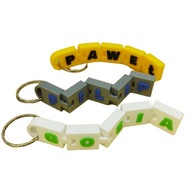 Brelok personalizowany RUCHOMY, z własnym napisem, wybór koloru i tekst