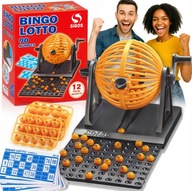 BINGO GRA TOWARZYSKA RODZINNA MASZYNA LOSUJĄCA LOTTO LOTERIA ZESTAW XXL