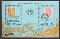 1986 Kuba Wystawa Filatelistyczna Sztokholm Mi blok 96 **