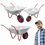 TACZKA METALOWA OGRODOWA DO OGRODU LEKKA OCYNKOWANA METALOWE KOŁO 80/120 L