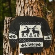 Sweter góralski wełniany z wełny owczej