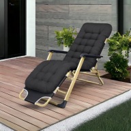 Leżak metalowy czarny IDEAL wygodny super