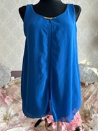 BLUZKA SZYFONOWA SZYFON CHABER CHABROWA FALBANKI FALBANY VINTAGE TIULOWA