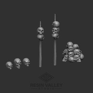 czaszki druk3d warhammer figurki podstawki