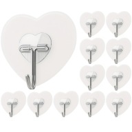 WIESZAK UCHWYT HACZYK HAK SAMOPRZYLEPNY MOCNY WODOODPORNY SERDUSZKO 12 SZT.