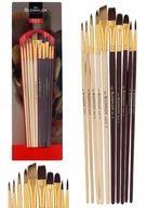 PĘDZLE MALARSKIE ARTYSTYCZNE PRECYZYJNE ZESTAW PĘDZLI DO MALOWANIA 10 SZT