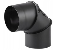 KOLANO NASTAWNE STALOWE CZARNE SPALINOWE DO KOMINKA PIECA FI 120/90 BLACHA