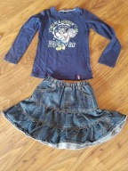 Spódniczka dżinsowa i blzuzeczka 140cm