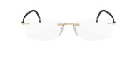 Silhouette MOSAIC 5468 80 6053 GOLD/BLACK 23kt GOLD PLATED 55mm oprawki