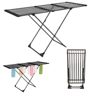 Suszarka na pranie teleskopowa balkonowa czarna na kółkach