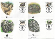 02-FDC-KP37-Rep.Benin, WWF 1999-Gady-Węże