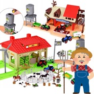 ZESTAW ZABAWEK JOKOMISIADA FARMA 125 EL. PLASTIKOWA DLA DZIECI 3 LATA +
