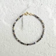 Bransoletka N°29 | Iolit, hematyt, Ag