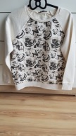 BLUZA kremowa w kwiaty 40