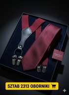 Eleganckie szelki + krawat – zestaw męski | SZTAB 2313 Oborniki