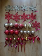 Bombki choinkowe, duży zestaw ozdób, 38 elementów, Boże Narodzenie