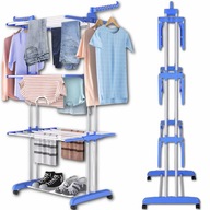 MOCNA SUSZARKA NA PRANIE UBRANIA BIELIZNĘ STOJĄCA DO UBRAŃ SKŁADANA DUŻA XL