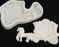 Forma silikonowa karoca, kareta, powóz z końmi
