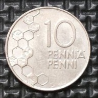 *FINLANDIA [0029]*10 pennia 1991r. Republika Finlandii, Kwiat Konwalia