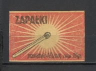 ETYKIETA ZAPAŁEK - Polska - Całostka filumenistyczna. C 1