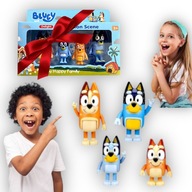 FIGURKI BLUEY I BINGO ZESTAW FIGUREK 4 SZTUKI RODZINA PIESKI FIGURKA MAMA