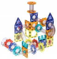 TOR KULKOWY ZESTAW MAGNETYCZNY KLOCKI KONSTRUKCYJNE DLA DZIECI 74 EL.