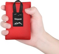 Mini Koc Kieszonkowy, Ultralekki Nylonowy Koc Plażowy 140 x 150cm, Czarny