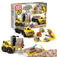 DUZY ZESTAW PIASEK KINETYCZNY BUDOWA PLAC BUDOWY PIASKOWNICA ZABAWKA XXL