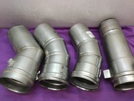 kolano spalinowe 45/80 WADEX inox stal kwasoodporna zestaw 3szt + króciec