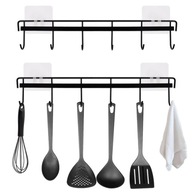 Listwa kuchenna 2x 6 haczyków bez wiercenia 32.5 cm samoprzylepna