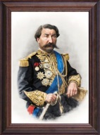 Obraz Antoni Borowski portret w drewnianej ramie ze szkłem