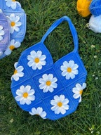 Szydełkowa torba w kwiaty