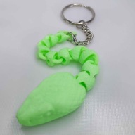 Brelok wąż wyginający się fluorescencyjny druk 3d