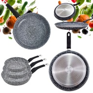 KOMPLET PATELNI MARMUROWA INDUKCYJNA NIEPRZYWIERAJĄCA + DO NALEŚNIKÓW 24 CM