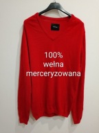 Sweter wełna merceryzowana męski M