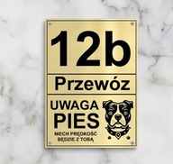 Tabliczka Grawerowana numer domu, ulica, obiekt monitorowany 3w1