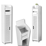 SZAFKA ŁAZIENKOWA GOCKOWIAK STOJĄCA BIAŁA 1 DRZWI 4 PÓŁKI