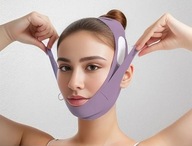 BANDAŻ NA TWARZ V-LINE, MASKA LIFTINGUJĄCA, ODDYCHAJĄCA, MODELUJĄCA, FIOLET