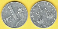 WŁOCHY 1 Lir 1951 r. AL