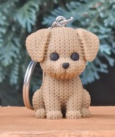 Piesek brelok 4 cm – jak szydełkowany | urocza figurka handmade