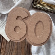 Baza kraft + 3 wzorniki – zestaw handmade – kartka 60 urodziny prezent