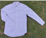 Koszula męska Quiksilve cotton biel kratka granat koł. 39 ,170 ,48/S, BDB