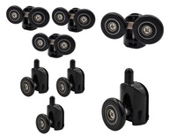 Komplet rolek kółek do drzwi kabiny prysznicowej górnych dolnych 23mm 8 szt