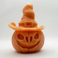 Świeczka na Halloween Dynia w kapeluszu pomarańczowa HALOWEEN Prezent