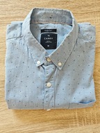 Carry Koszula Męska Letnia Rozmiar M Niebieska Bawełniana