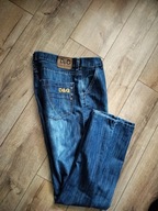 Spodnie męskie 33 elastyczne proste przecierane M pas82